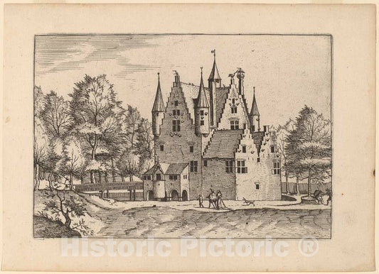 Art Print : Doetechum, Castle, in or Before 1676 - Vintage Wall Art