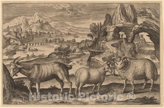 Art Print : Adriaen Collaert, Animalium Quadrupedum - Vintage Wall Art