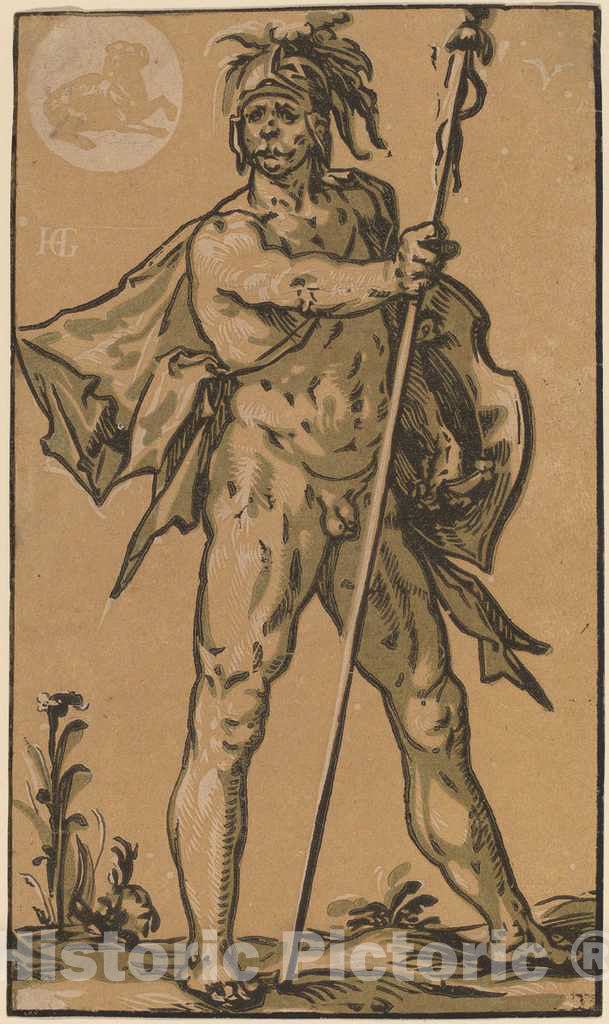 Art Print : Hendrik Goltzius, Mars, c. 1594 - Vintage Wall Art