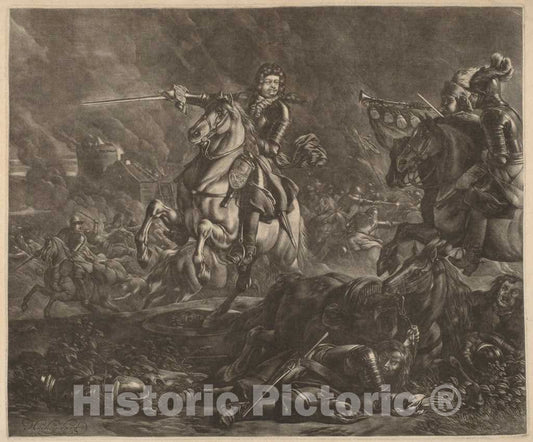 Art Print : Jan Van Huchtenburgh, A General on Horseback (Charles of Lorraine) - Vintage Wall Art