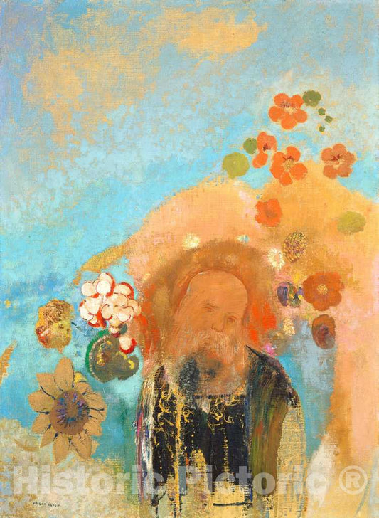 Art Print : Odilon Redon, Evocation of Roussel, c. 1912 - Vintage Wall Art