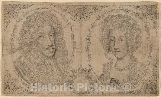 Art Print : Leopold I and Eleanor of Austria - Vintage Wall Art