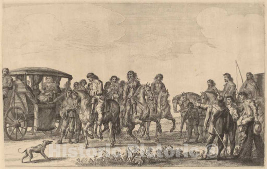 Art Print : Pieter Nolpe, Entry of Marie de Medici into Amsterdam [Plate 6 of 6], 1639 - Vintage Wall Art