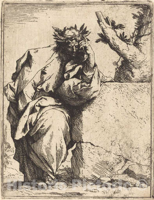 Art Print : Jusepe de Ribera, The Poet, c.1621 - Vintage Wall Art