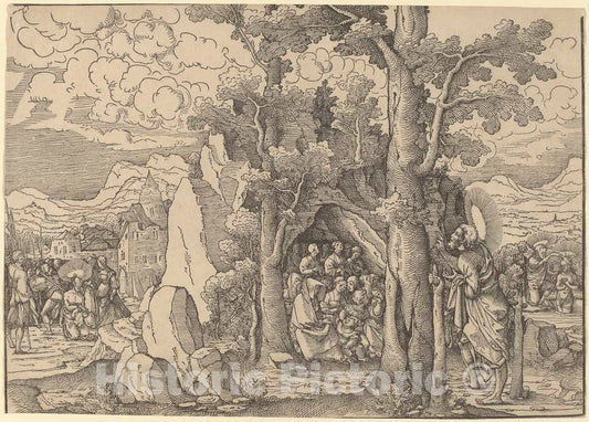 Art Print : Frans Crabbe Van Espleghem, Saint John The Baptist Preaching, Possibly c. 1530 - Vintage Wall Art
