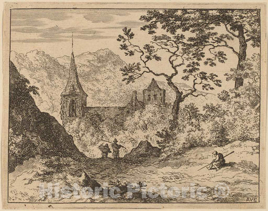 Art Print : Allart Van Everdingen, The Steeple, c.1651 - Vintage Wall Art