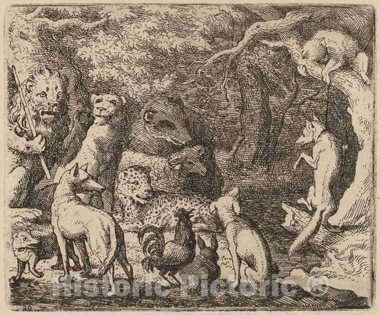 Art Print : Allart Van Everdingen, Reynard Asks Permission to Speak, c.1651 - Vintage Wall Art