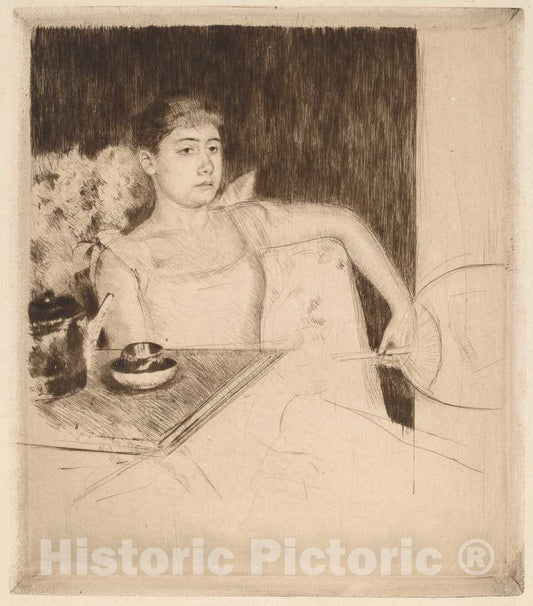 Art Print : Mary Cassatt, Tea, c. 1890 - Vintage Wall Art