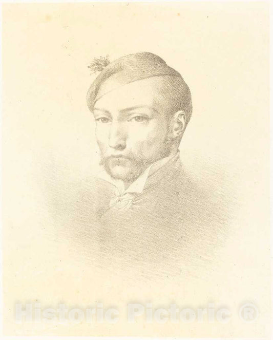 Art Print : LÃ©on Cogniet, Gericault, 1824 or After - Vintage Wall Art