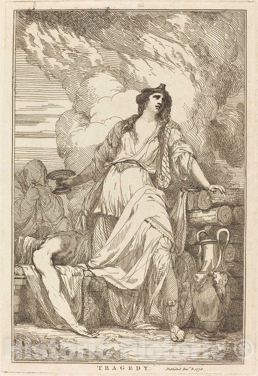 Art Print : John Hamilton Mortimer, Tragedy, 1778 - Vintage Wall Art
