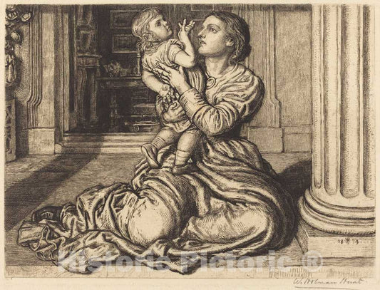 Art Print : William Holman Hunt, The Father's Leave-Taking, 1879 - Vintage Wall Art