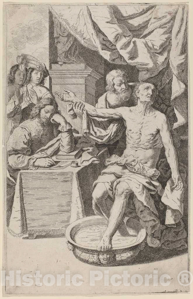 Art Print : Lodovico Lana, Death of Seneca - Vintage Wall Art