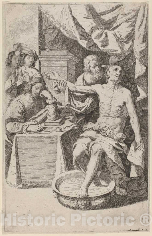 Art Print : Lodovico Lana, Death of Seneca - Vintage Wall Art