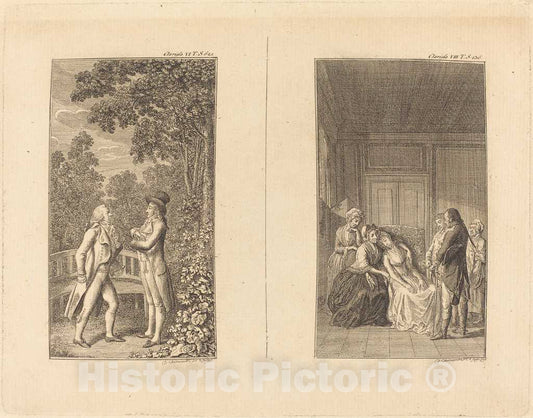 Art Print : Daniel Nikolaus Chodowiecki, Clarissa, 1796 - Vintage Wall Art