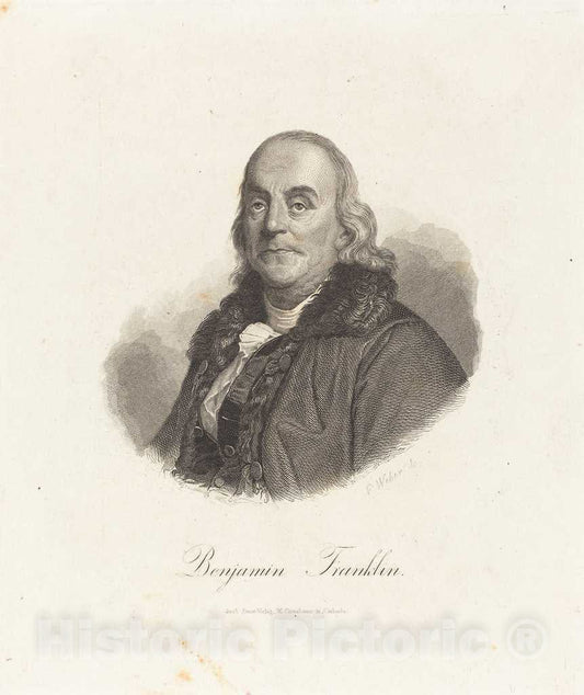 Art Print : Franz Weber, Benjamin Franklin - Vintage Wall Art