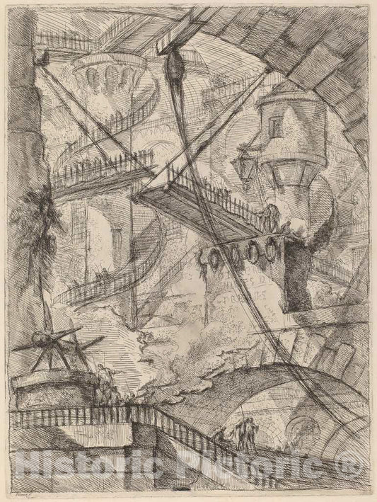 Art Print : Giovanni Battista Piranesi, The Drawbridge, c.1750 - Vintage Wall Art