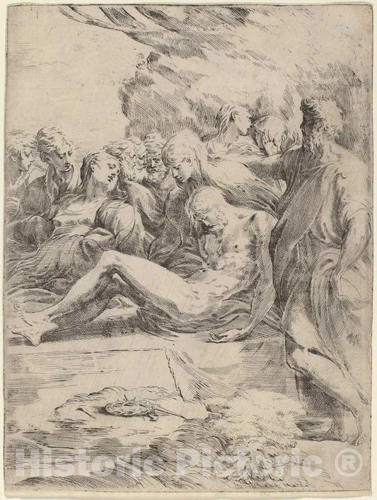 Art Print : Parmigianino, The Entombment - Vintage Wall Art
