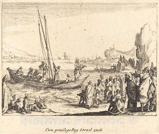 Art Print : Jacques Callot, Fisher of Men, 1635 - Vintage Wall Art