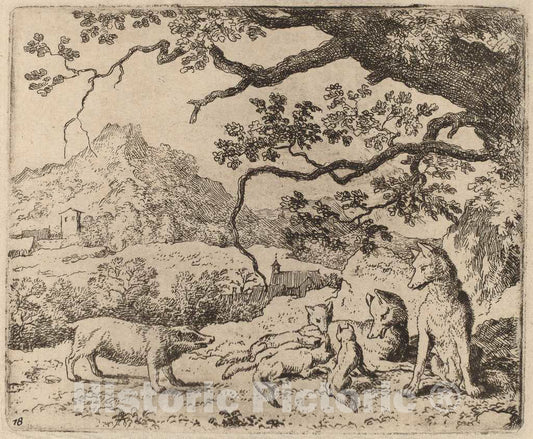 Art Print : Allart Van Everdingen, The Badger Sent as Messenger, c.1651 - Vintage Wall Art