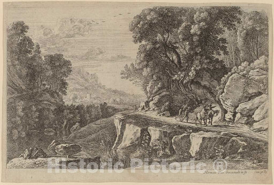 Art Print : Herman Van Swanevelt, The Two Horsemen - Vintage Wall Art