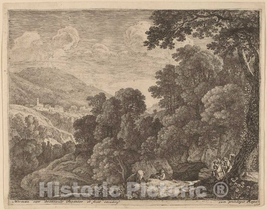 Art Print : Herman Van Swanevelt, The Cave - Vintage Wall Art