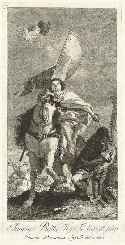 Art Print : Tiepolo After Battista Tiepolo, Saint James of Compostela - Vintage Wall Art