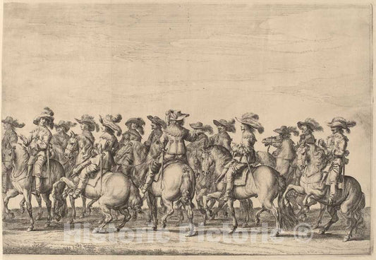 Art Print : Pieter Nolpe, Entry of Marie de Medici into Amsterdam [Plate 3 of 6], 1639 - Vintage Wall Art