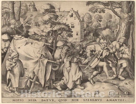 Art Print : Heyden After Bruegel, The Wedding of Mopsus and Nisa, 1570 - Vintage Wall Art