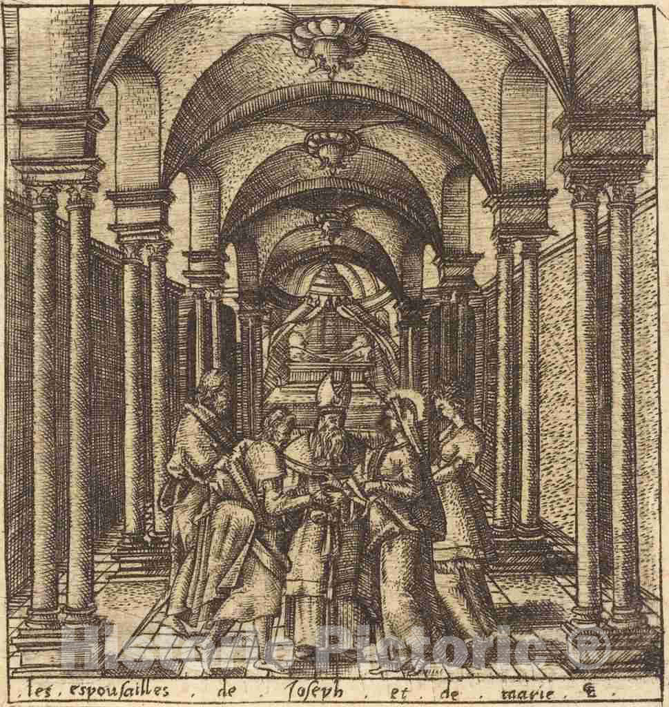 Art Print : LÃ©onard Gaultier, The Marriage of The Virgin, c.1578 - Vintage Wall Art