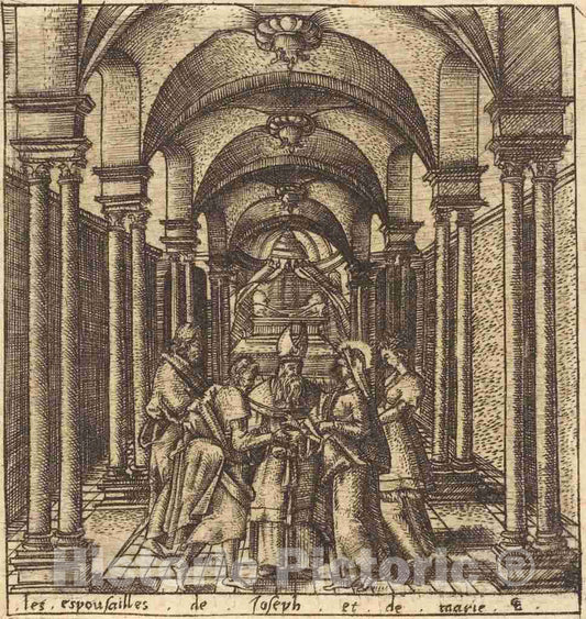 Art Print : LÃ©onard Gaultier, The Marriage of The Virgin, c.1578 - Vintage Wall Art