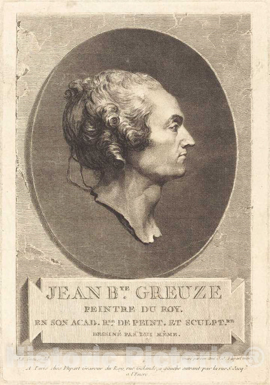 Art Print : Flipart After Greuze, Jean-Baptiste Greuze - Vintage Wall Art