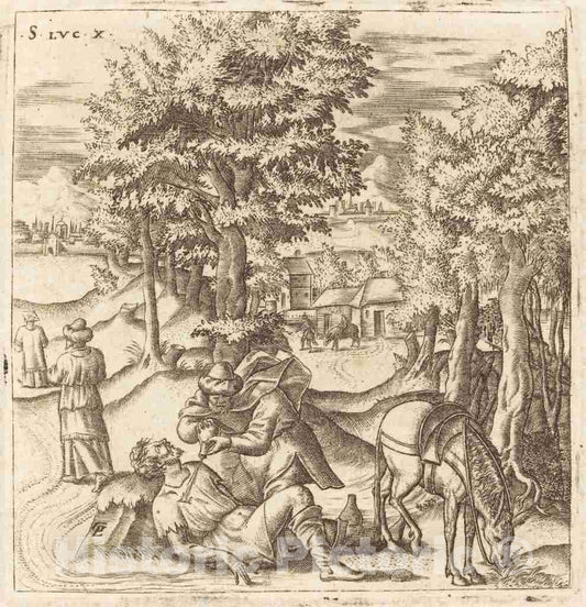 Art Print : LÃ©onard Gaultier, The Good Samaritan, c.1578 - Vintage Wall Art