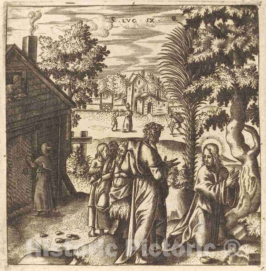 Art Print : LÃ©onard Gaultier, Christ Praying, c.1578 - Vintage Wall Art
