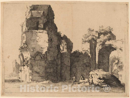 Art Print : Jan Gerritsz Van Bronckhorst, Ruins - Vintage Wall Art