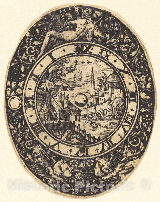 Art Print : Antoine Jacquard, Landscape with an Obelisk - Vintage Wall Art