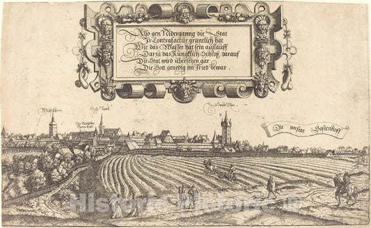Art Print : Hanns Lautensack, View of Nuremberg from The West [Right Section], 1552 - Vintage Wall Art