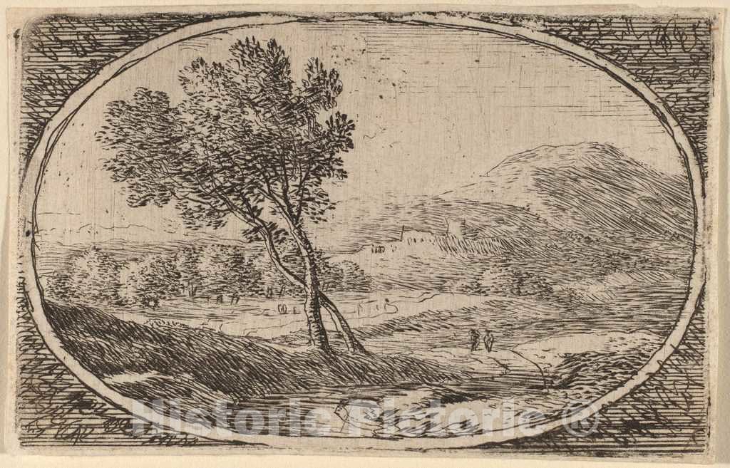 Art Print : Herman Van Swanevelt, Two Trees with Crossed Trunks - Vintage Wall Art