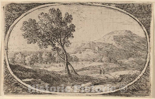 Art Print : Herman Van Swanevelt, Two Trees with Crossed Trunks - Vintage Wall Art