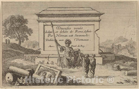 Art Print : Herman Van Swanevelt, Title Page - Vintage Wall Art