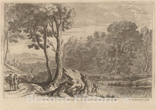 Art Print : Herman Van Swanevelt, The Fishermen - Vintage Wall Art