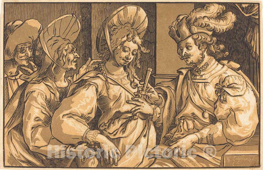 Art Print : BÃ¼sinck After Lallemand, The Procuress - Vintage Wall Art