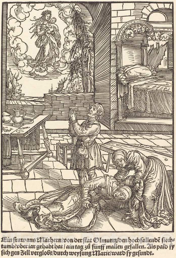 Art Print : EIN Frau aus Marhern, c. 1503 - Vintage Wall Art