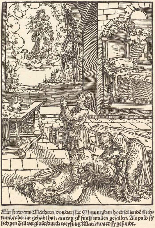 Art Print : EIN Frau aus Marhern, c. 1503 - Vintage Wall Art
