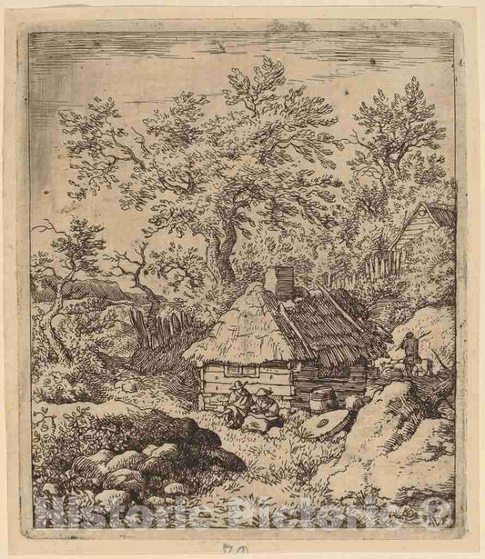 Art Print : Allart Van Everdingen, Landscape with Millstone Near a Cask, c.1651 - Vintage Wall Art