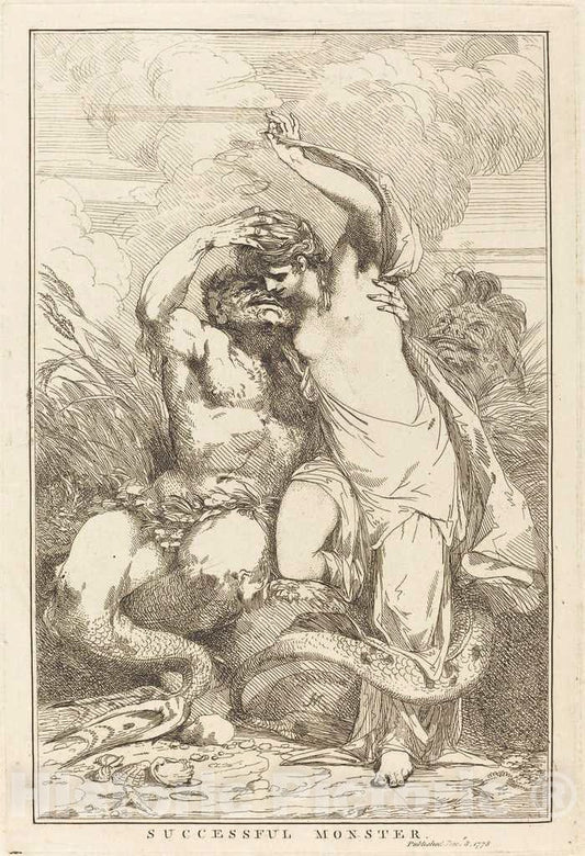 Art Print : John Hamilton Mortimer, Successful Monster, 1778 - Vintage Wall Art