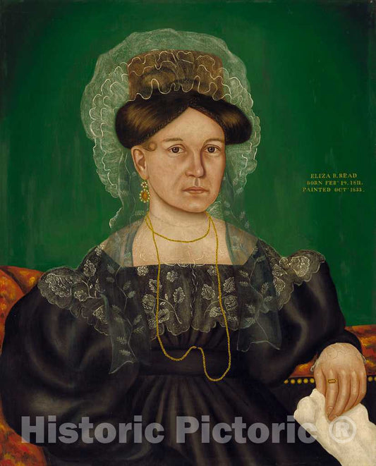 Art Print : Royall Brewster Smith, Eliza R. Read, 1833 - Vintage Wall Art