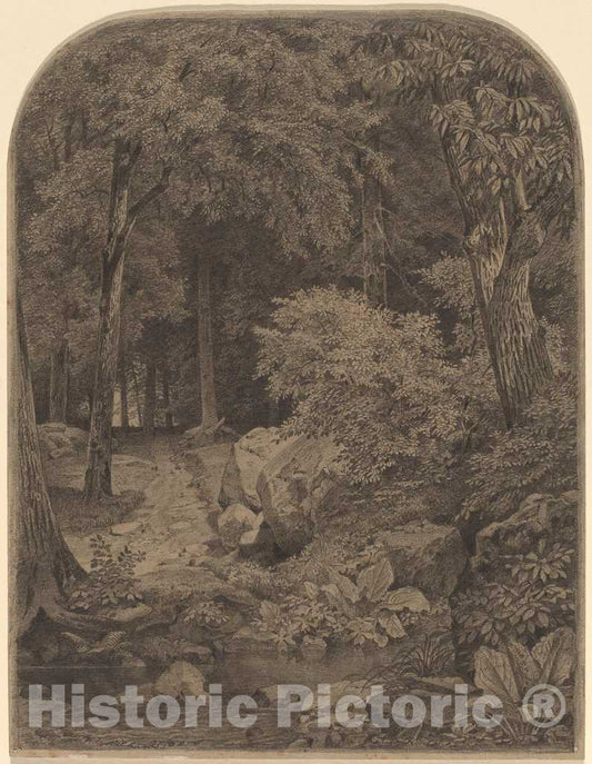 Art Print : William Trost Richards, Landscape, 1862 - Vintage Wall Art