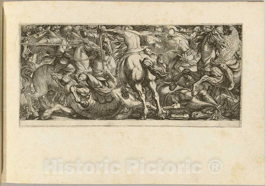 Art Print : Antonio Tempesta, Cavalry Engagement - Vintage Wall Art