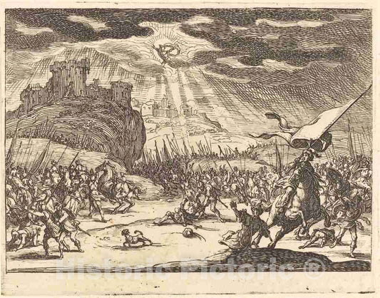 Art Print : Jacques Callot, Conversion of Paul, 1635 - Vintage Wall Art
