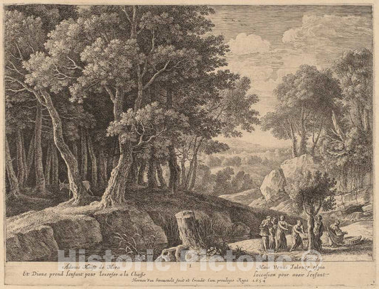 Art Print : Herman Van Swanevelt, Birth of Adonis - Vintage Wall Art